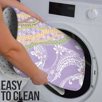 Purple Palaka Hawaii Leis Bathroom Set Hawaiian-plaid Elegant Tropical Vibes - Polynesian Pride