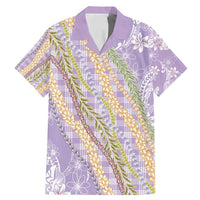 Purple Palaka Hawaii Leis Family Matching Mermaid Dress and Hawaiian Shirt Hawaiian-plaid Elegant Tropical Vibes - Polynesian Pride