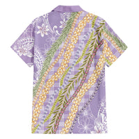 Purple Palaka Hawaii Leis Family Matching Mermaid Dress and Hawaiian Shirt Hawaiian-plaid Elegant Tropical Vibes - Polynesian Pride