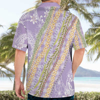Purple Palaka Hawaii Leis Hawaiian Shirt Hawaiian-plaid Elegant Tropical Vibes LT14 - Polynesian Pride