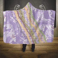 Purple Palaka Hawaii Leis Hooded Blanket Hawaiian-plaid Elegant Tropical Vibes LT14 - Polynesian Pride