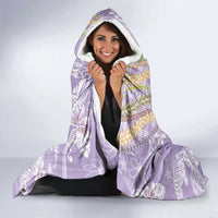 Purple Palaka Hawaii Leis Hooded Blanket Hawaiian-plaid Elegant Tropical Vibes LT14 - Polynesian Pride