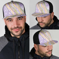 Purple Palaka Hawaii Leis Mesh Trucker Cap Hawaiian-plaid Elegant Tropical Vibes LT14 - Polynesian Pride