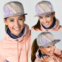 Purple Palaka Hawaii Leis Mesh Trucker Cap Hawaiian-plaid Elegant Tropical Vibes LT14 - Polynesian Pride