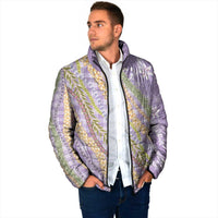 Purple Palaka Hawaii Leis Padded Jacket Hawaiian-plaid Elegant Tropical Vibes LT14 - Polynesian Pride