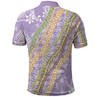 Purple Palaka Hawaii Leis Polo Shirt Hawaiian-plaid Elegant Tropical Vibes LT14 - Polynesian Pride