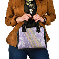 Purple Palaka Hawaii Leis Shoulder Handbag Hawaiian-plaid Elegant Tropical Vibes LT14 - Polynesian Pride