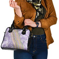 Purple Palaka Hawaii Leis Shoulder Handbag Hawaiian-plaid Elegant Tropical Vibes LT14 - Polynesian Pride