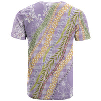 Purple Palaka Hawaii Leis T Shirt Hawaiian-plaid Elegant Tropical Vibes LT14 - Polynesian Pride