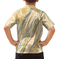Yellow Palaka Hawaii Leis Family Matching Summer Maxi Dress and Hawaiian Shirt Hawaiian-plaid Elegant Tropical Vibes LT14 - Polynesian Pride