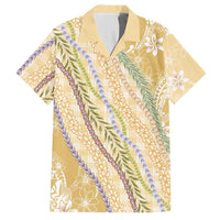 Yellow Palaka Hawaii Leis Hawaiian Shirt Hawaiian-plaid Elegant Tropical Vibes LT14 Yellow - Polynesian Pride