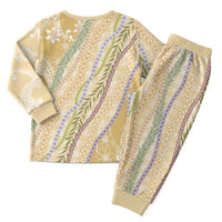 Yellow Palaka Hawaii Leis Christmas Pajama Set Hawaiian-plaid Elegant Tropical Vibes LT14 - Polynesian Pride