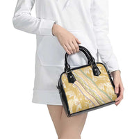 Yellow Palaka Hawaii Leis Shoulder Handbag Hawaiian-plaid Elegant Tropical Vibes LT14 - Polynesian Pride