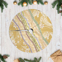 Yellow Palaka Hawaii Leis Tree Skirt Hawaiian-plaid Elegant Tropical Vibes LT14 Casual Yellow - Polynesian Pride