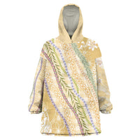 Yellow Palaka Hawaii Leis Wearable Blanket Hoodie Hawaiian-plaid Elegant Tropical Vibes LT14 One Size Yellow - Polynesian Pride
