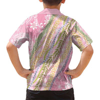 Pink Palaka Hawaii Leis Family Matching Puletasi and Hawaiian Shirt Hawaiian-plaid Elegant Tropical Vibes - Polynesian Pride