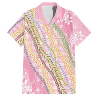 Pink Palaka Hawaii Leis Family Matching Summer Maxi Dress and Hawaiian Shirt Hawaiian-plaid Elegant Tropical Vibes - Polynesian Pride