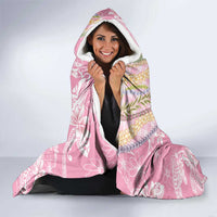 Pink Palaka Hawaii Leis Hooded Blanket Hawaiian-plaid Elegant Tropical Vibes LT14 - Polynesian Pride