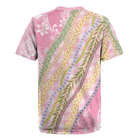 Pink Palaka Hawaii Leis Rugby Jersey Hawaiian-plaid Elegant Tropical Vibes LT14 - Polynesian Pride