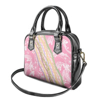 Pink Palaka Hawaii Leis Shoulder Handbag Hawaiian-plaid Elegant Tropical Vibes LT14 - Polynesian Pride