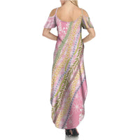 Pink Palaka Hawaii Leis Summer Maxi Dress Hawaiian-plaid Elegant Tropical Vibes LT14 - Polynesian Pride