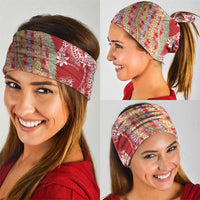 Red Palaka Hawaii Leis Neck Gaiter Hawaiian-plaid Elegant Tropical Vibes - Polynesian Pride