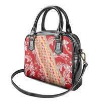 Red Palaka Hawaii Leis Shoulder Handbag Hawaiian-plaid Elegant Tropical Vibes LT14 - Polynesian Pride