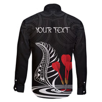 Personalised New Zealand Darts Family Matching Short Sleeve Bodycon Dress and Hawaiian Shirt Aotearoa Maori Fern Bring It On LT14 - Polynesian Pride