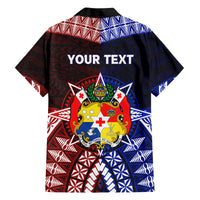 Personalised Tupou College And Kolisi Tonga Atele Family Matching Off Shoulder Short Dress and Hawaiian Shirt Tongan Ngatu Pattern LT14 - Polynesian Pride