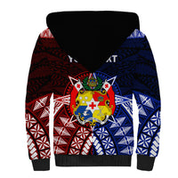 Personalised Tupou College And Kolisi Tonga Atele Sherpa Hoodie Tongan Ngatu Pattern LT14 - Polynesian Pride
