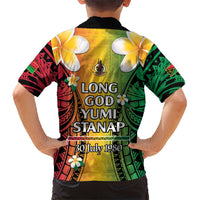 Vanuatu Independence Day Kid Hawaiian Shirt Long God Yumi Stanap Happy 46th Anniversary LT14 - Polynesian Pride