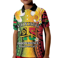 Vanuatu Independence Day Kid Polo Shirt Long God Yumi Stanap Happy 45th Anniversary LT14