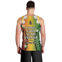 Vanuatu Independence Day Men Tank Top Long God Yumi Stanap Happy 45th Anniversary LT14 - Polynesian Pride