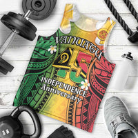 Vanuatu Independence Day Men Tank Top Long God Yumi Stanap Happy 45th Anniversary LT14 - Polynesian Pride