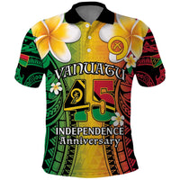 Vanuatu Independence Day Polo Shirt Long God Yumi Stanap Happy 46th Anniversary LT14 Reggae - Polynesian Pride