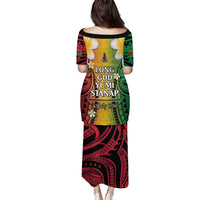 Vanuatu Independence Day Puletasi Long God Yumi Stanap Happy 45th Anniversary LT14 - Polynesian Pride
