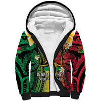 Vanuatu Independence Day Sherpa Hoodie Long God Yumi Stanap Happy 45th Anniversary LT14 Unisex Reggae - Polynesian Pride