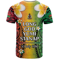 Vanuatu Independence Day T Shirt Long God Yumi Stanap Happy 46th Anniversary LT14 - Polynesian Pride