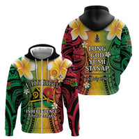 Vanuatu Independence Day Zip Hoodie Long God Yumi Stanap Happy 46th Anniversary LT14 - Polynesian Pride
