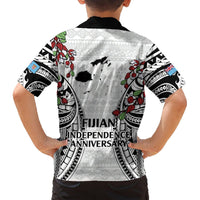 Fiji Day Hawaiian Shirt Happy 54 Years Of Independence Tapa Pattern White LT14 - Polynesian Pride
