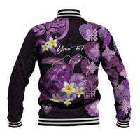 Personalised Aloha Hawaii Kauai Island Baseball Jacket Garden Isle Map Sea Turtle Plumeria LT14 - Polynesian Pride