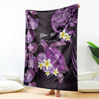 Personalised Aloha Hawaii Kauai Island Blanket Garden Isle Map Sea Turtle Plumeria LT14 - Polynesian Pride