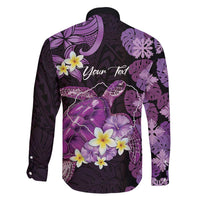 Personalised Aloha Hawaii Kauai Island Family Matching Long Sleeve Bodycon Dress and Hawaiian Shirt Garden Isle Map Sea Turtle Plumeria