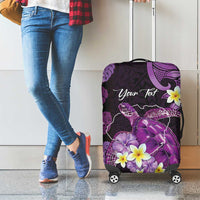 Personalised Aloha Hawaii Kauai Island Luggage Cover Garden Isle Map Sea Turtle Plumeria