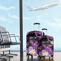 Personalised Aloha Hawaii Kauai Island Luggage Cover Garden Isle Map Sea Turtle Plumeria