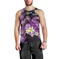 Personalised Aloha Hawaii Kauai Island Men Tank Top Garden Isle Map Sea Turtle Plumeria LT14 - Polynesian Pride