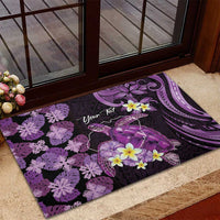 Personalised Aloha Hawaii Kauai Island Rubber Doormat Garden Isle Map Sea Turtle Plumeria LT14 - Polynesian Pride