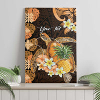 Personalised Aloha Hawaii Lanai Island Canvas Wall Art Pineapple Isle Map Sea Turtle Plumeria LT14 - Polynesian Pride