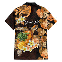 Personalised Aloha Hawaii Lanai Island Hawaiian Shirt Pineapple Isle Map Sea Turtle Plumeria LT14 - Polynesian Pride