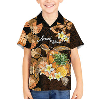 Personalised Aloha Hawaii Lanai Island Hawaiian Shirt Pineapple Isle Map Sea Turtle Plumeria LT14 - Polynesian Pride